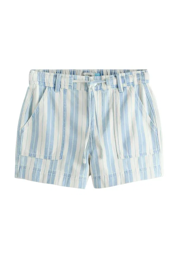 Шорты джинсовые Next, blue and white striped, сине-белые в полоску