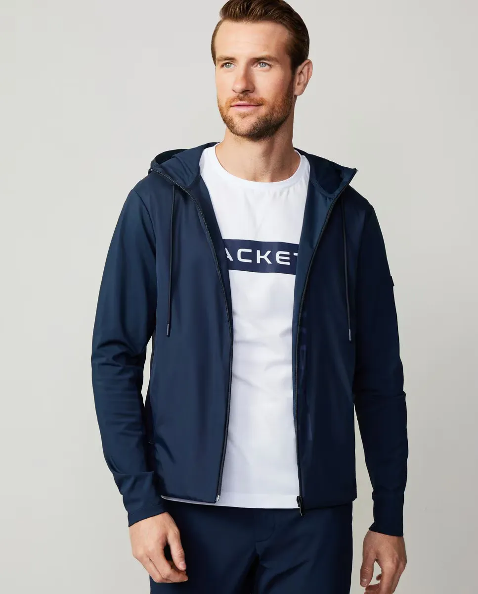 

Мужская гибридная куртка с капюшоном Hackett Sport, темно-синий