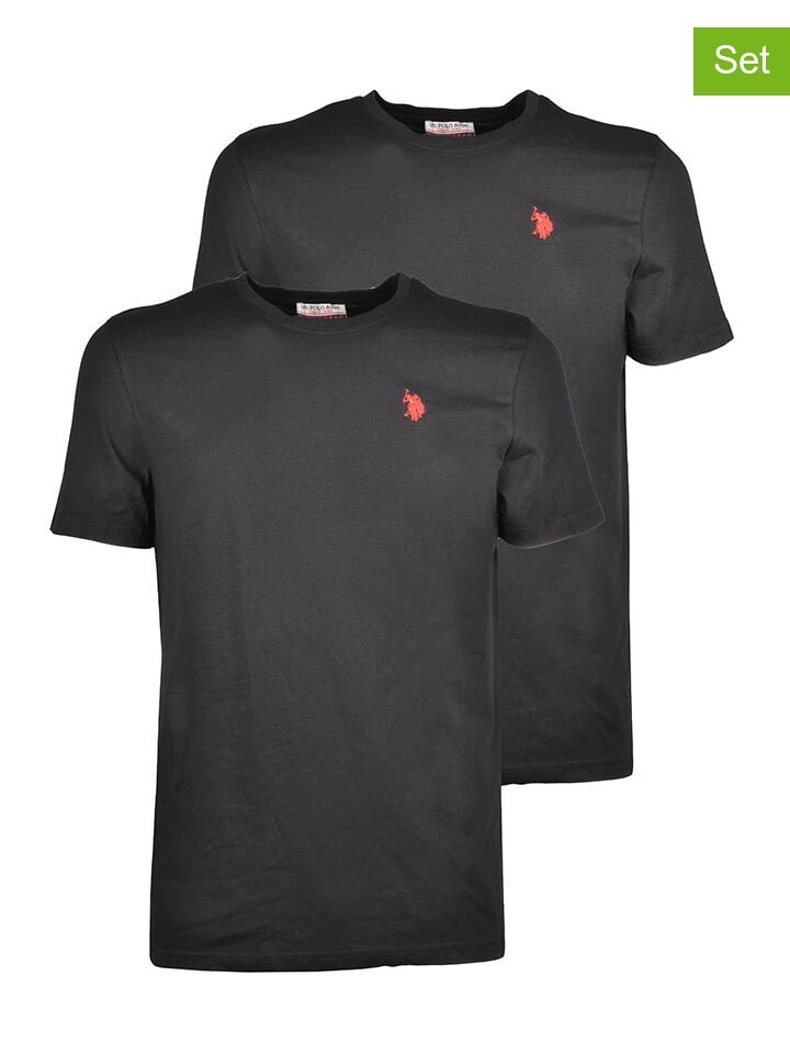 

Футболка U.S. Polo Assn. 2er-Set: Shirts, черный
