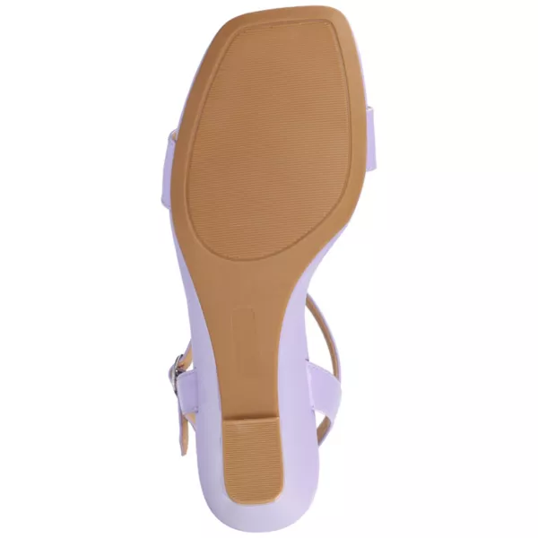 Женские босоножки на платформе Clayr с ремешком на щиколотке Journee, цвет lilac patent — фото 4
