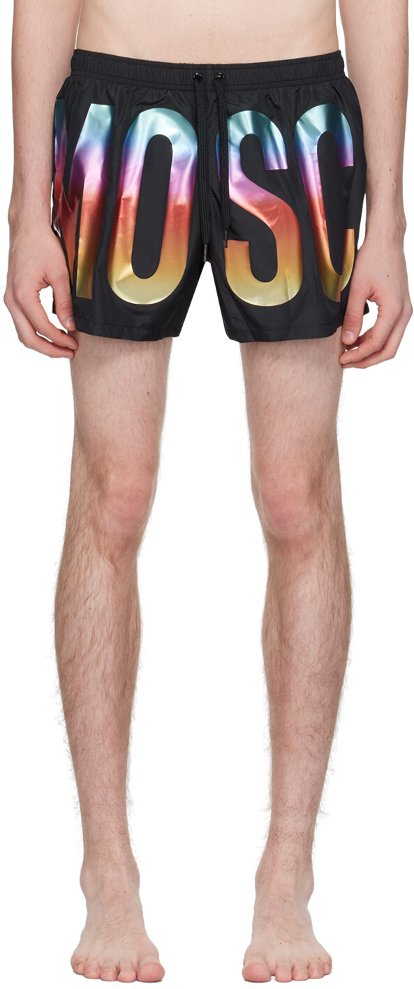 

Черные шорты для плавания с принтом Moschino, цвет Fantasy print/Black