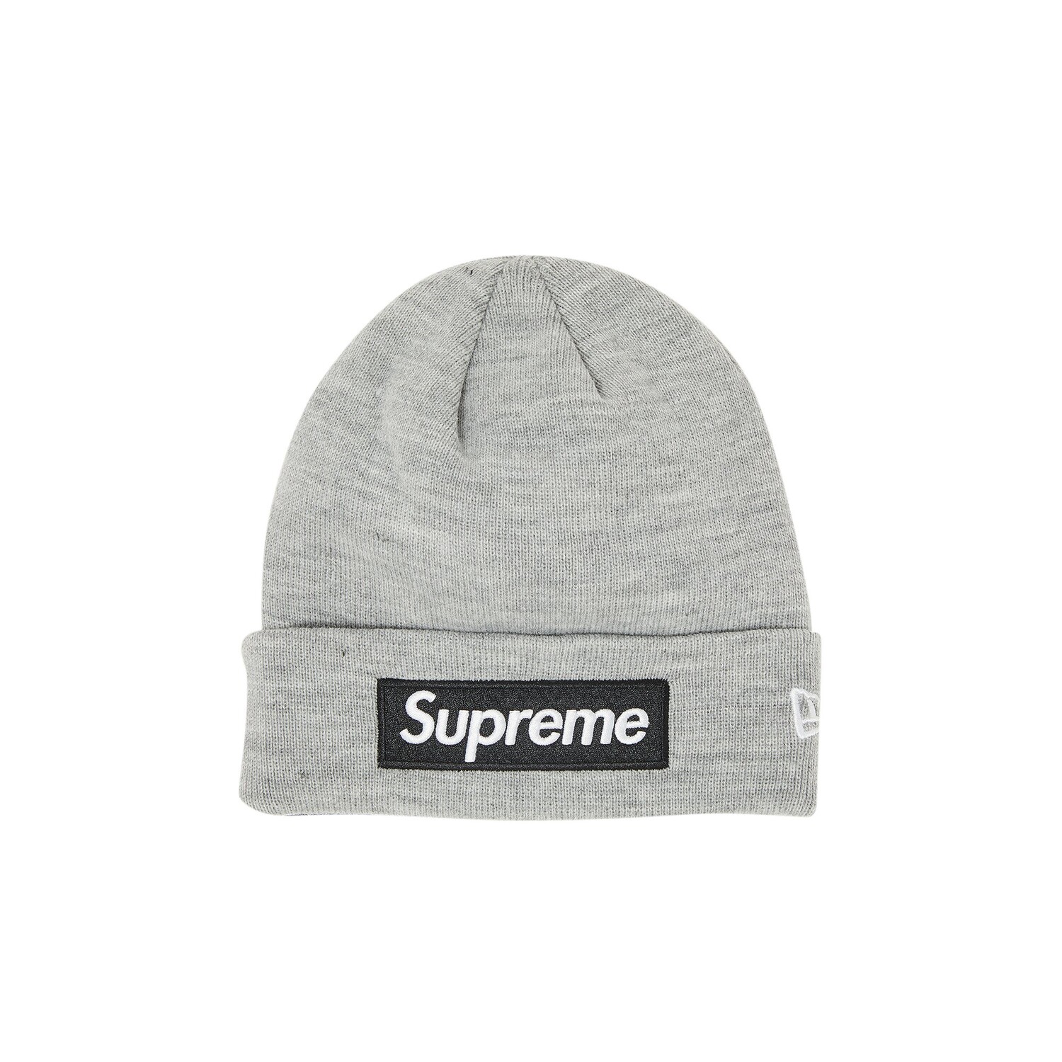 

Шапка-бини Supreme x New Era Box Logo, Heather Grey