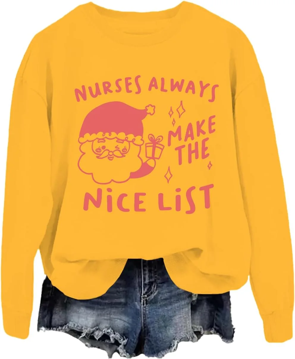 

Свитшот для медсестры NICU с принтом "Nice List" BTGRL