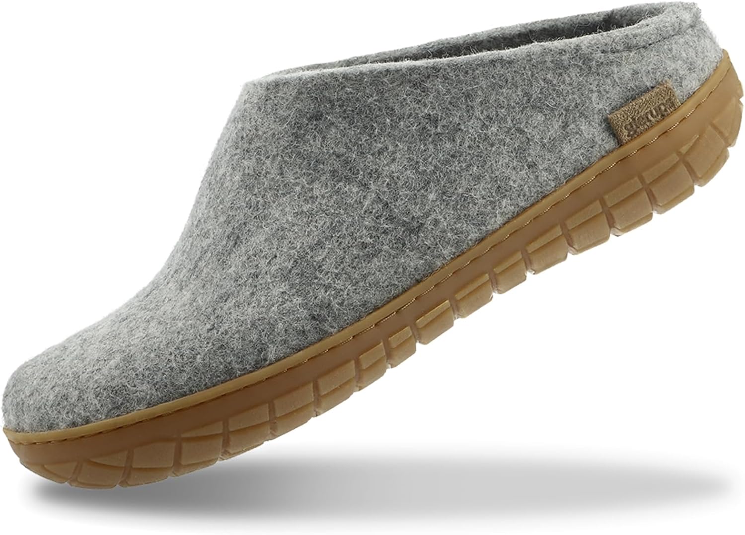 

Тапочки Glerups из 100 качественной шерсти с резиновой подошвой - универсальные, без застежек, серый