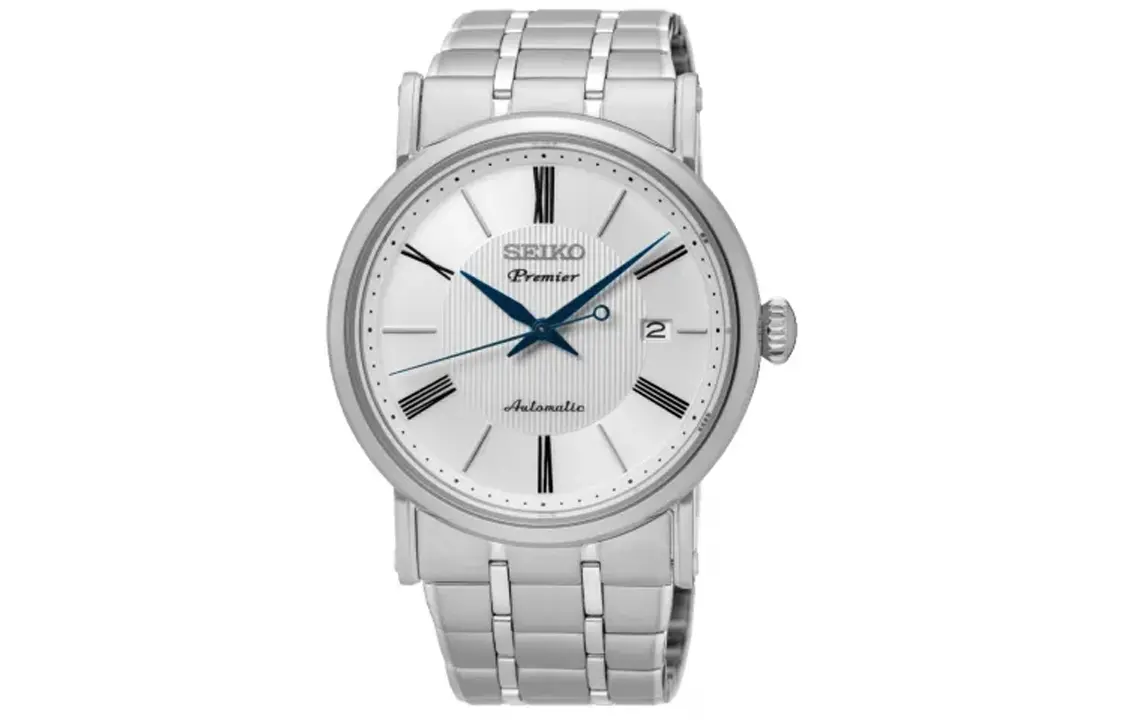 

SEIKO Часы Automatic Mechanical Movement Stainless Steel Strap Watch Men's Watch White Dial, Silver