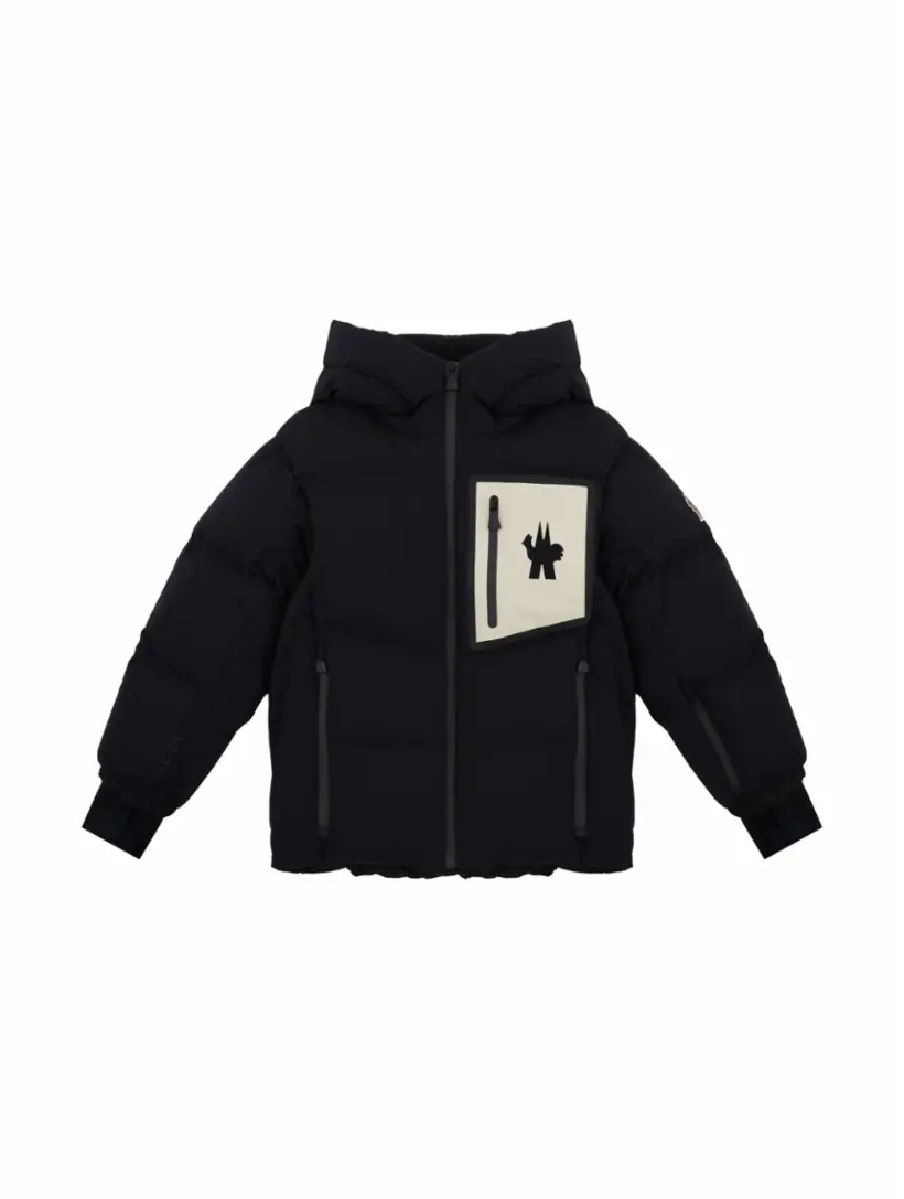 

Стеганая куртка с логотипом Moncler, черный