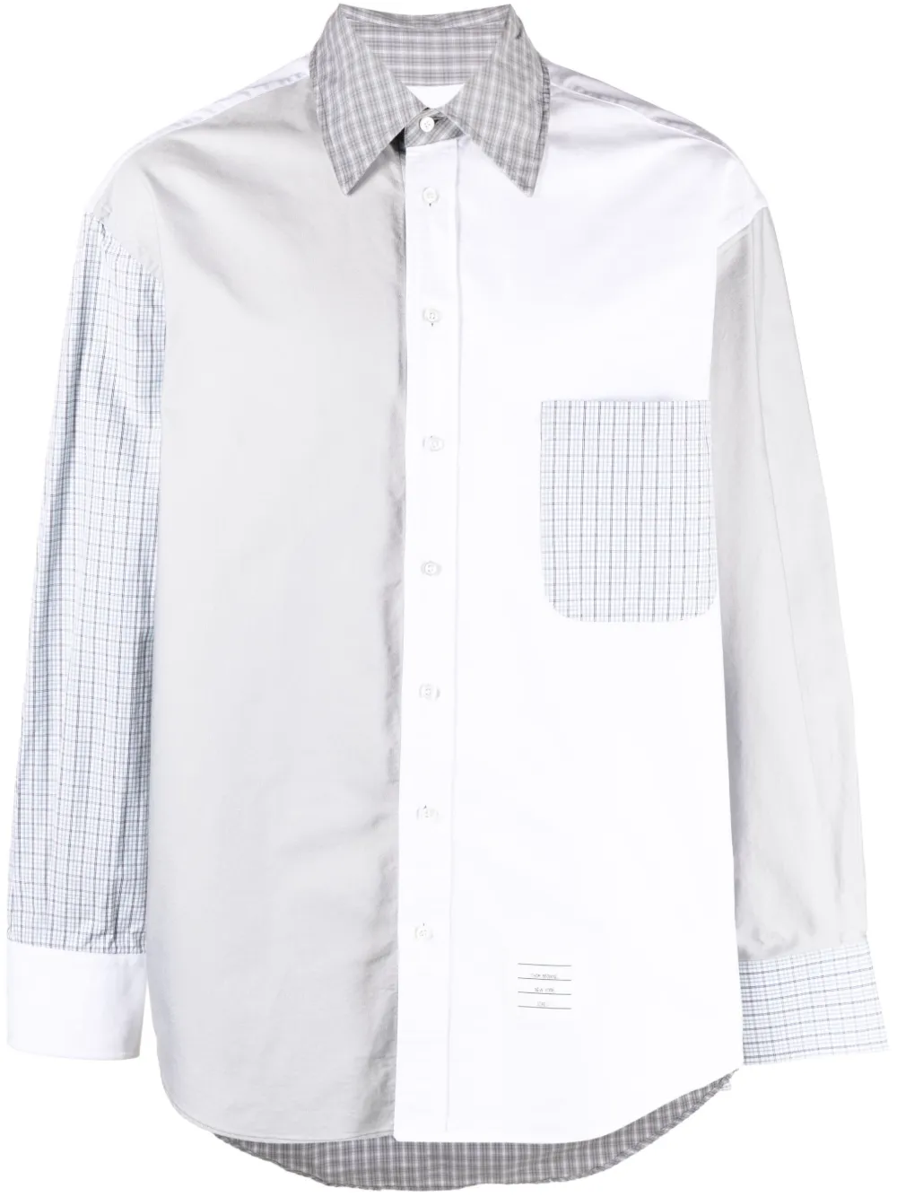 

Рубашка с длинными рукавами и полосками 4-Bar THOM BROWNE, белый