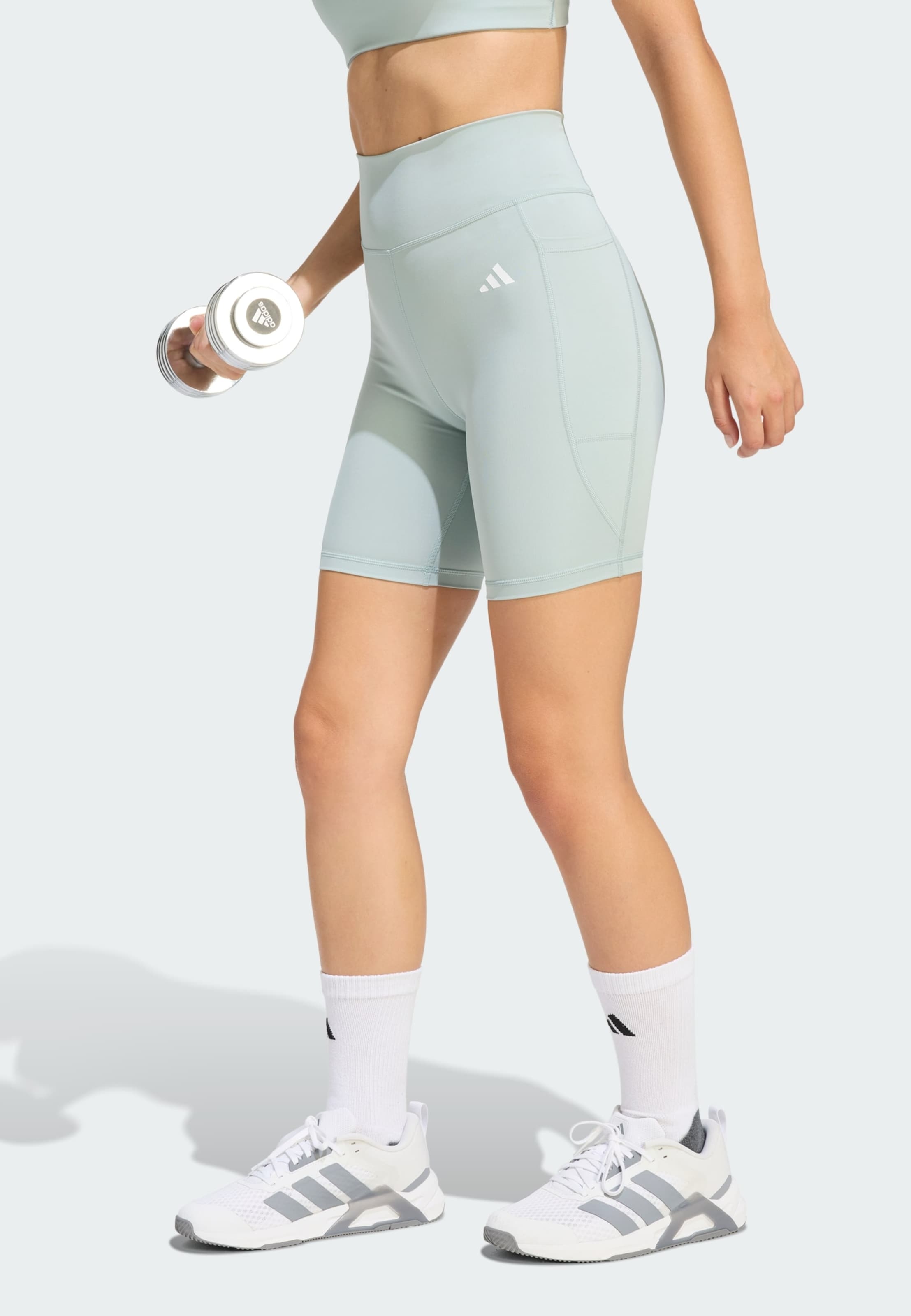 Adidas Performance Узкие спортивные шорты 'Optimé Essentials' в цвете Mint — фото 2