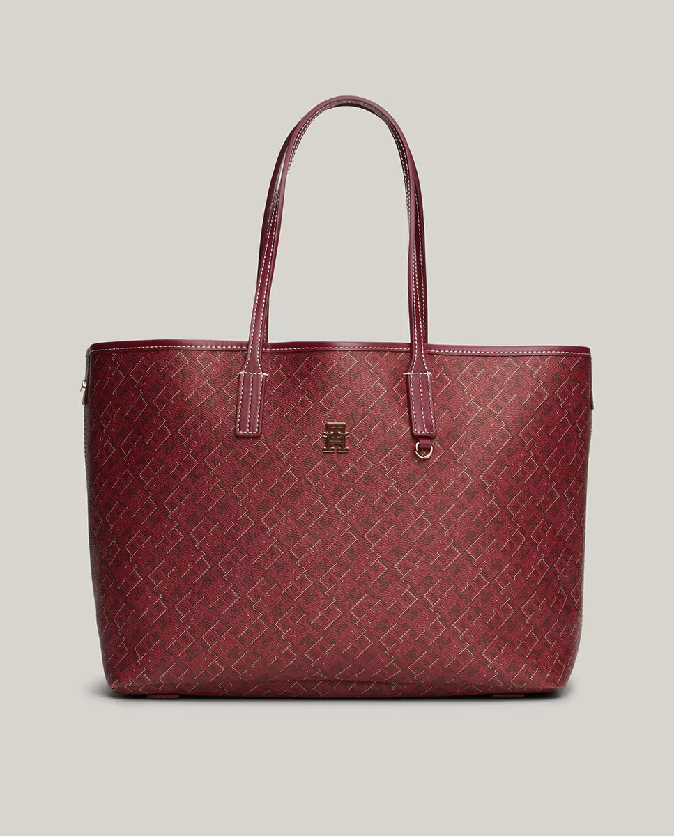 

Кожаная сумка с монограммой Tommy Hilfiger, цвет Rojo Granate