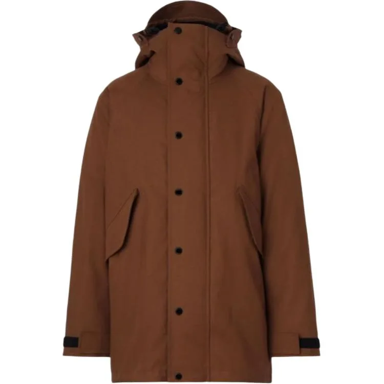 Пуховик Burberry мужской Hu Tao коричневый с капюшоном