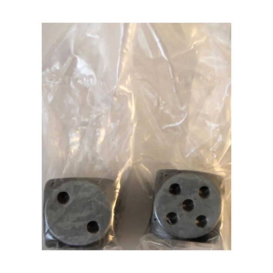 

d6 16мм Серебро - Антик (2), Dwarven Metal Dice