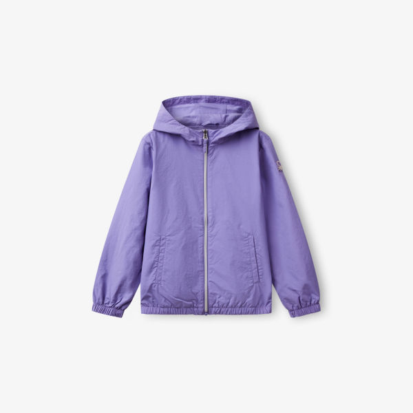 

Дождевик с капюшоном и логотипом-аппликацией 6-14 лет Benetton, цвет periwinkle