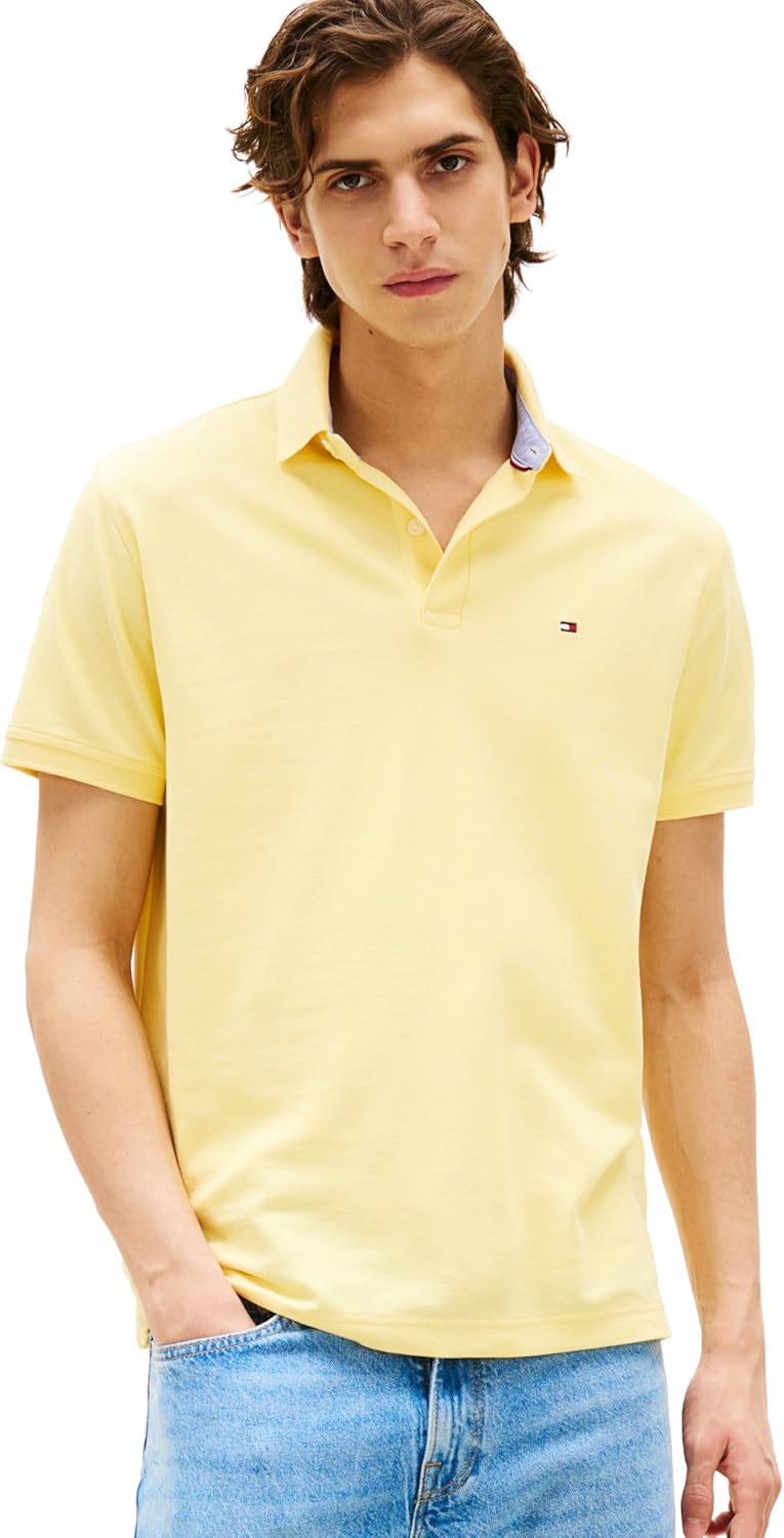 

Мужская рубашка-поло Tommy Hilfiger с короткими рукавами, влагоотводящая, эластичная, быстросохнущая, с защитой от ультрафиолета, Citronella, Фиолетовый, Мужская рубашка-поло Tommy Hilfiger с короткими рукавами, влагоотводящая, эластичная, быстросохнущая,