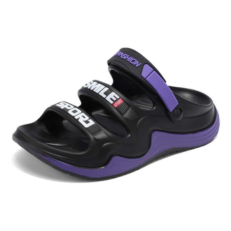 CariteSport Пляжные сандалии мужские черно-фиолетовые, цвет Black Purple — фото 2