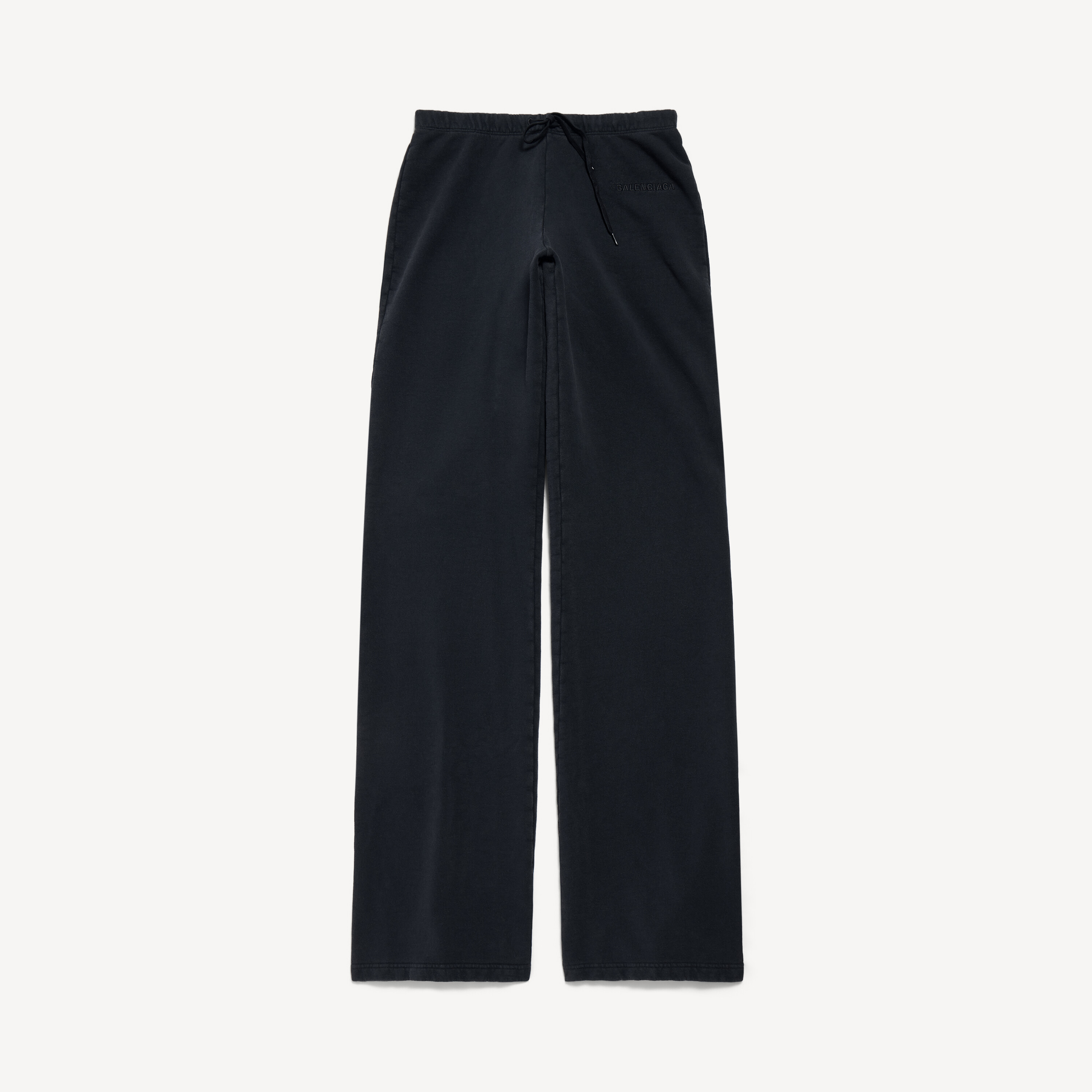 

Женские расклешенные спортивные штаны с бантом в выцветшем черном цвете BALENCIAGA, выцветший черный