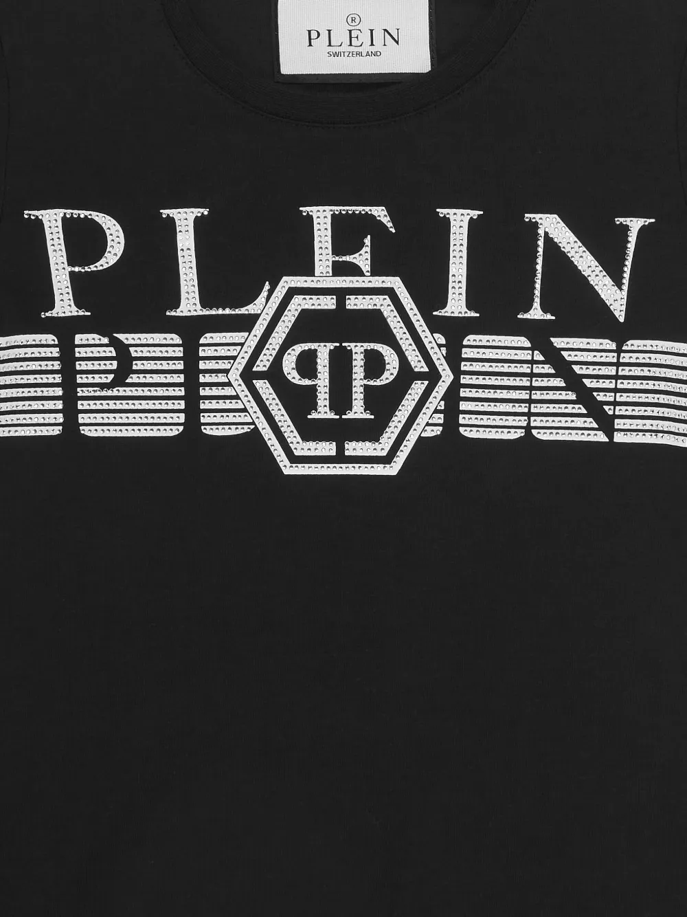 Декорированная футболка с круглым вырезом Philipp Plein Junior, черный — фото 3