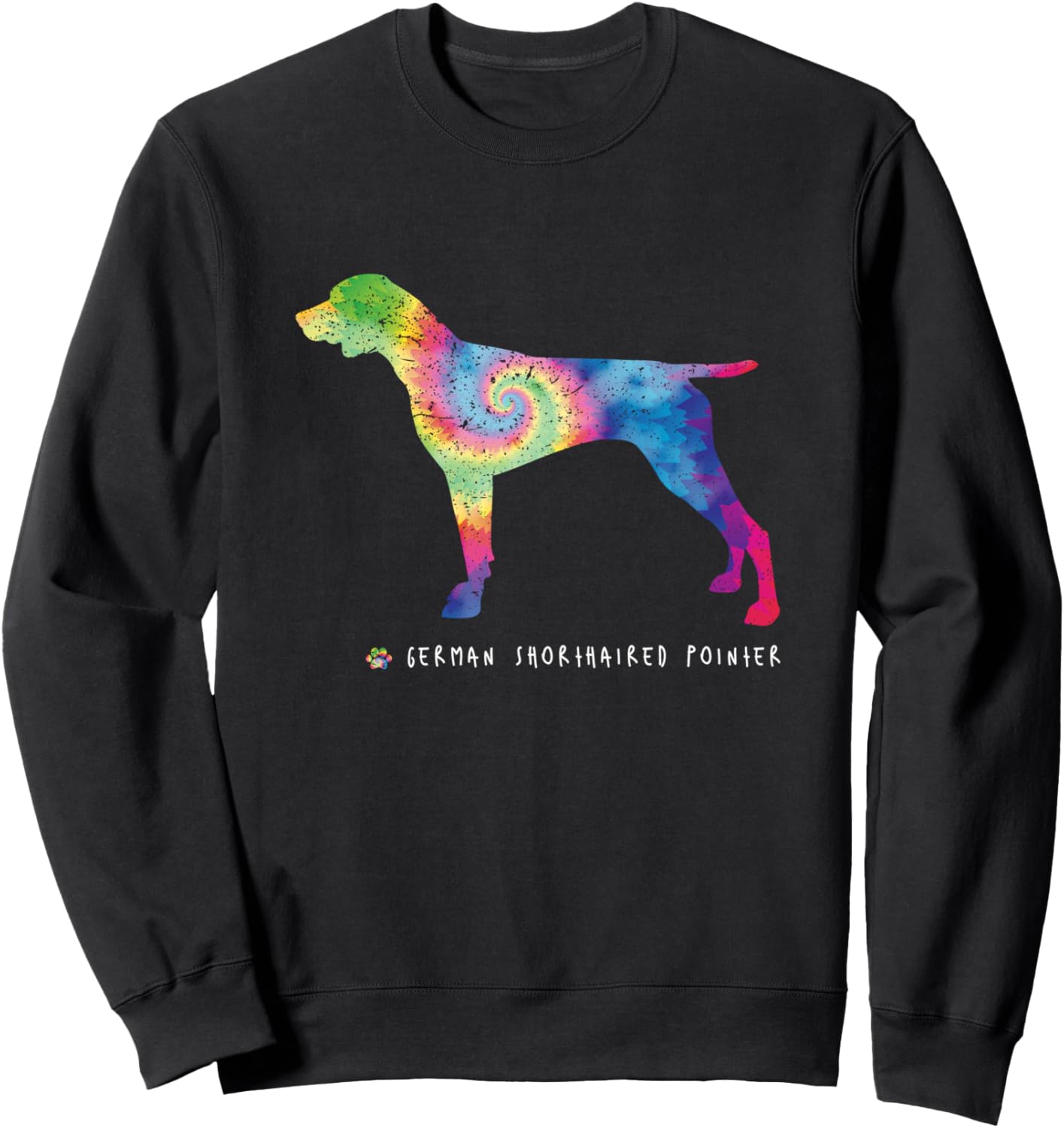 

Щенок немецкой короткошерстной легавой, домашняя собака, толстовка в стиле хиппи с рисунком в технике тай-дай Trippy Tie-Dye German Shorthaired Pointer Dog, черный