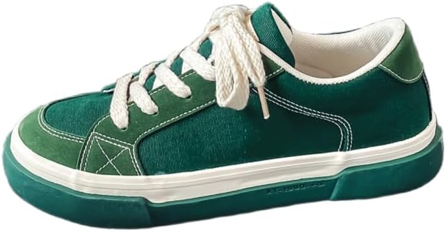 

Мужские кеды на канвасовом ремешке однотонного цвета - удобная повседневная обувь для улицы с регулируемой посадкой Hoalox, зеленый