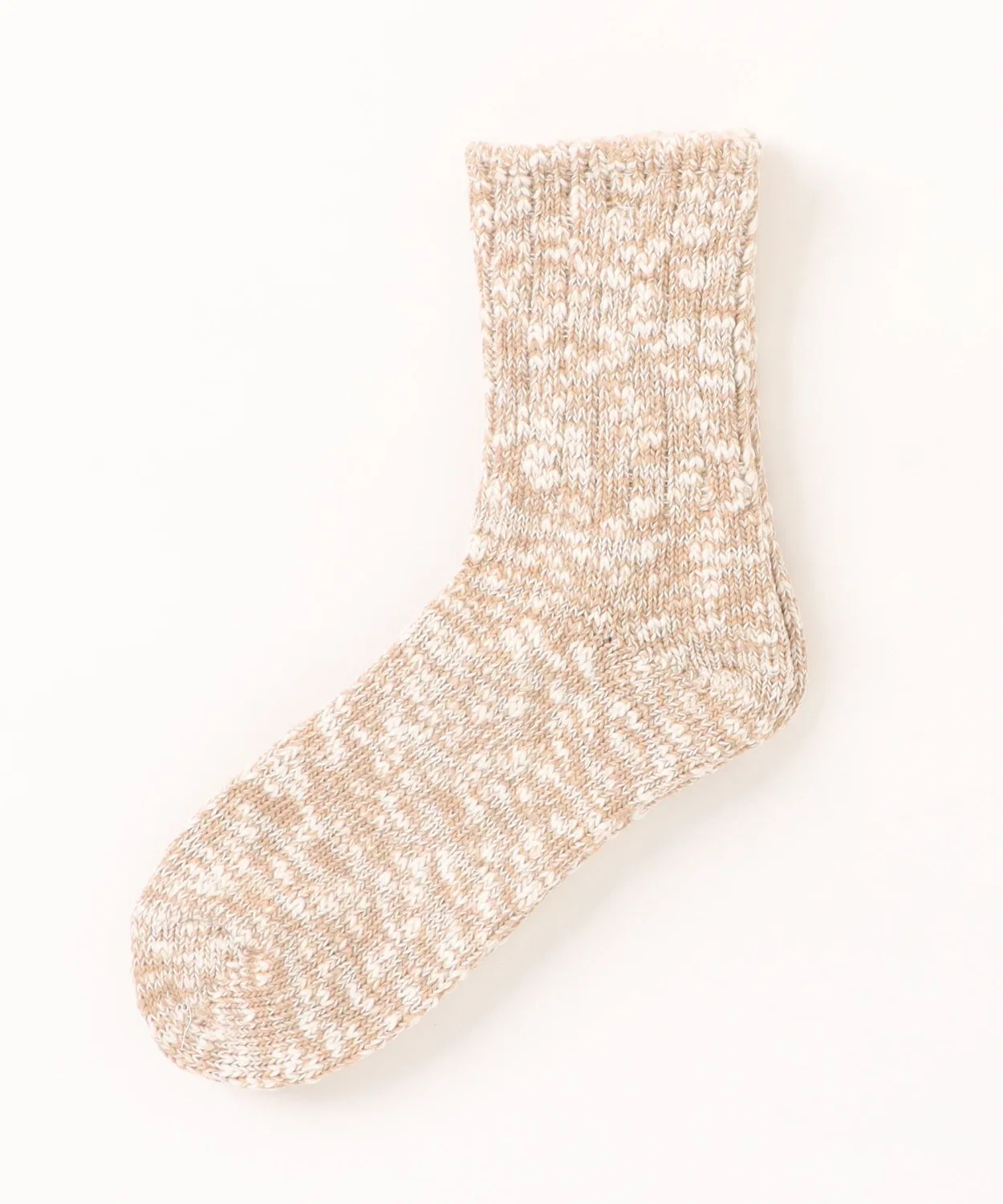 Носки PLANET-E #502 SLAB NEP SOLID SOCKS бежевые, унисекс