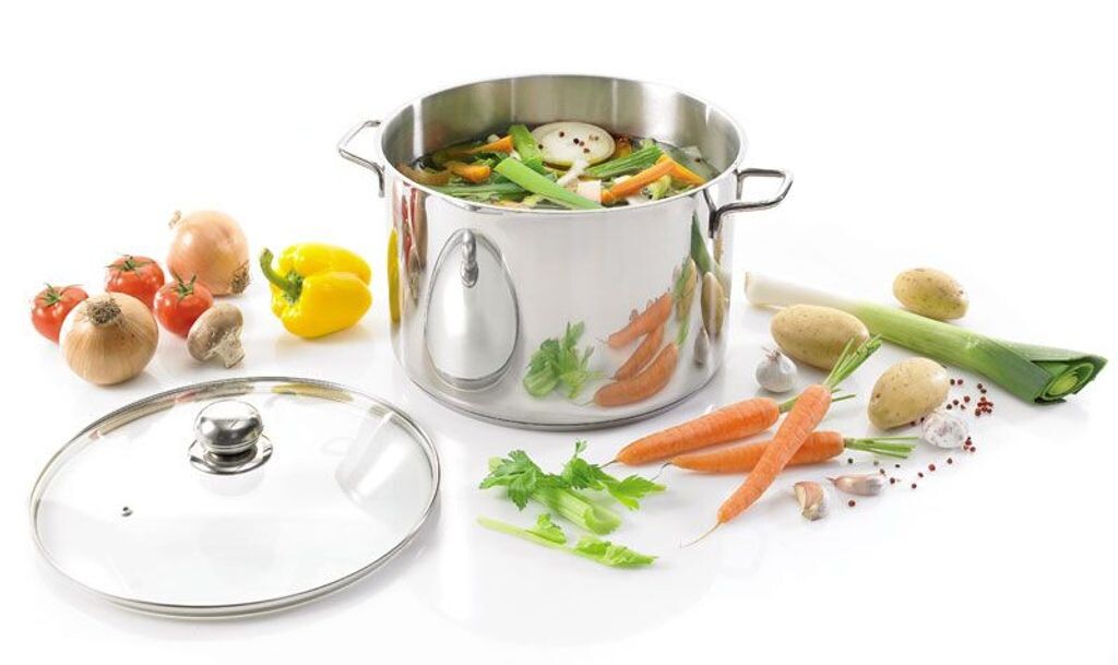 

Krüger 727-27 Jumbo pot 14л ER стеклянная крышка, серебро (1 шт.) Karl Krueger