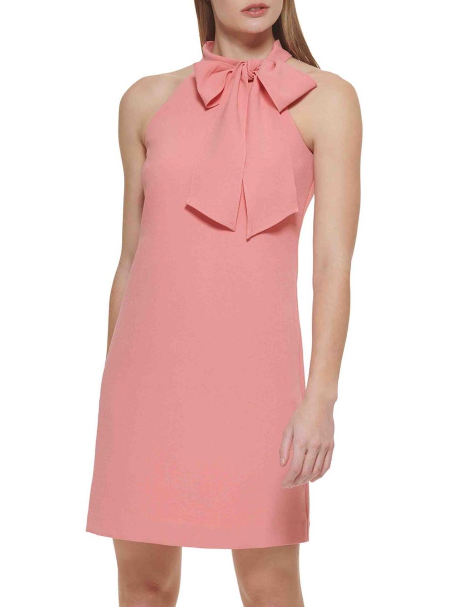 

Мини-платье с бантом на шее Vince Camuto, цвет Papaya