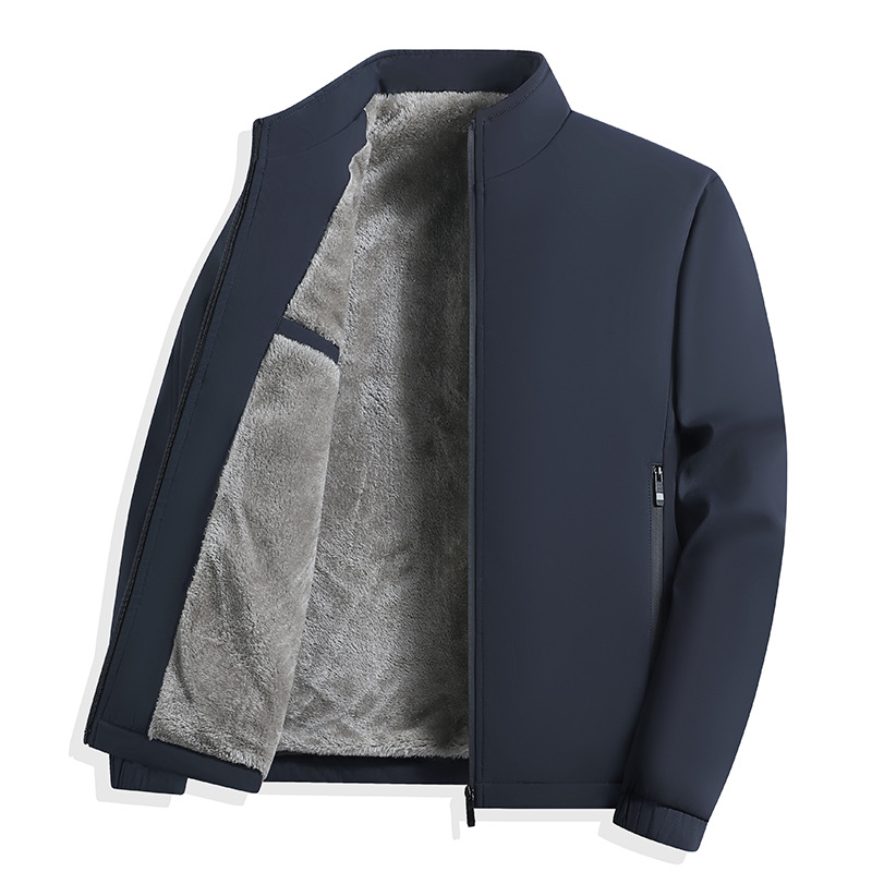 

Куртка Unisex Stand Collar Fleece-lined VanCamel, синий fleece-lined