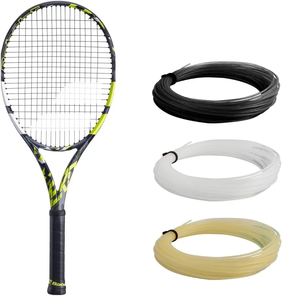 Babolat Теннисная ракетка Pure Aero (7-го поколения) - 16 г, белая, с синтетическим наполнителем, средней жесткости