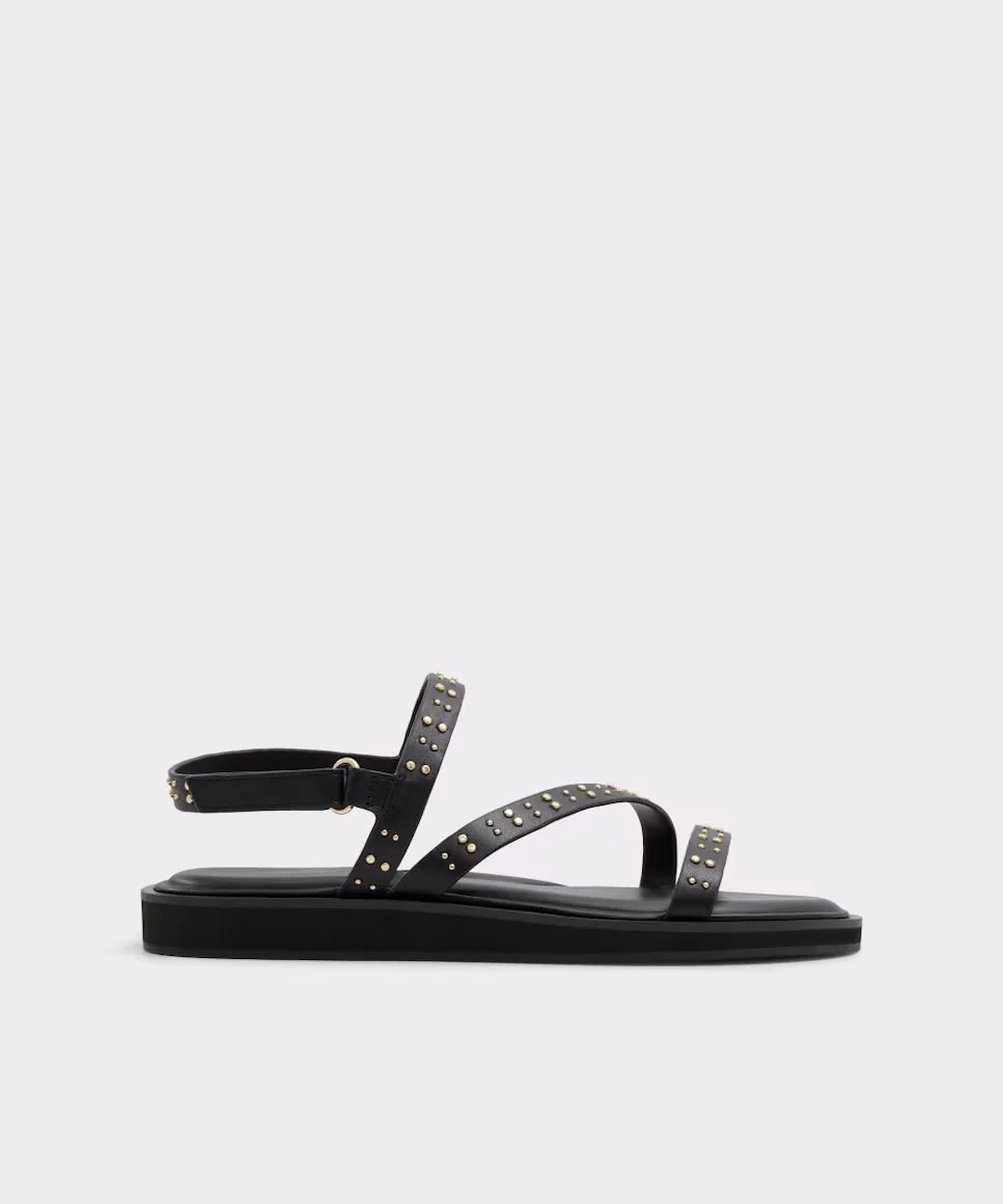 

Женские босоножки на плоской подошве с круглым носком Aldo, черный