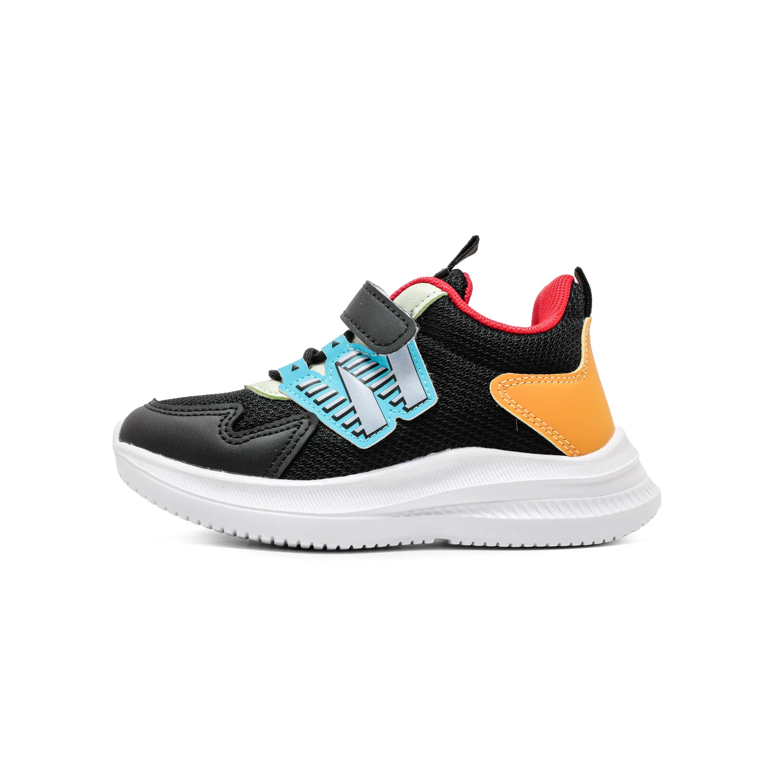 Низкие кроссовки Mesh Lightweight Cushioning Breathable Slip Resistant Lightweight Cushioning Breathable Slip Resistant Low top WARRIOR, Black Orange Blue — фото 4