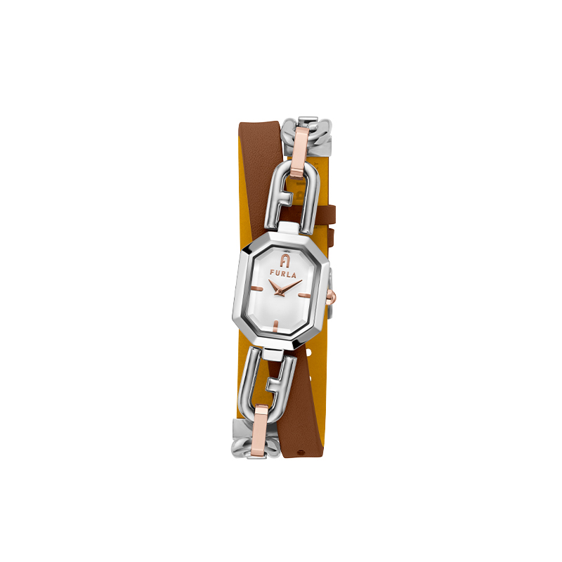 

Furla Часы Wrist Watch Quartz Movement Leather Stainless Steel Strap White Dial Women's Watch WW00044006L5, White Dial