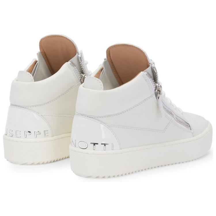 Женские белые кроссовки для скейтбординга GZ Kriss Mid-Top Giuseppe Zanotti — фото 4