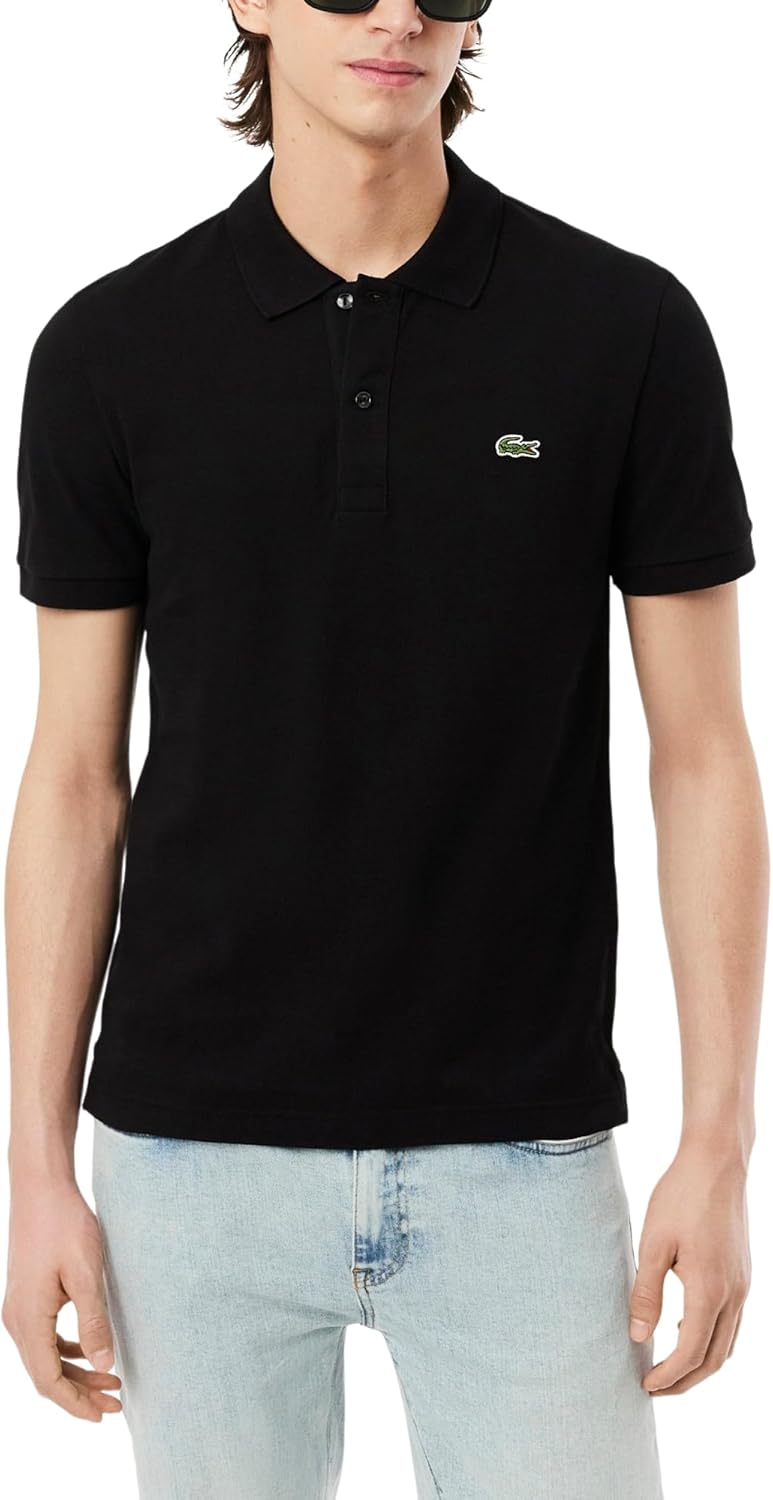 

Lacoste мужская приталенная короткая рукав поло L12.12, Black, Черный, Lacoste мужская приталенная короткая рукав поло L12.12, Black