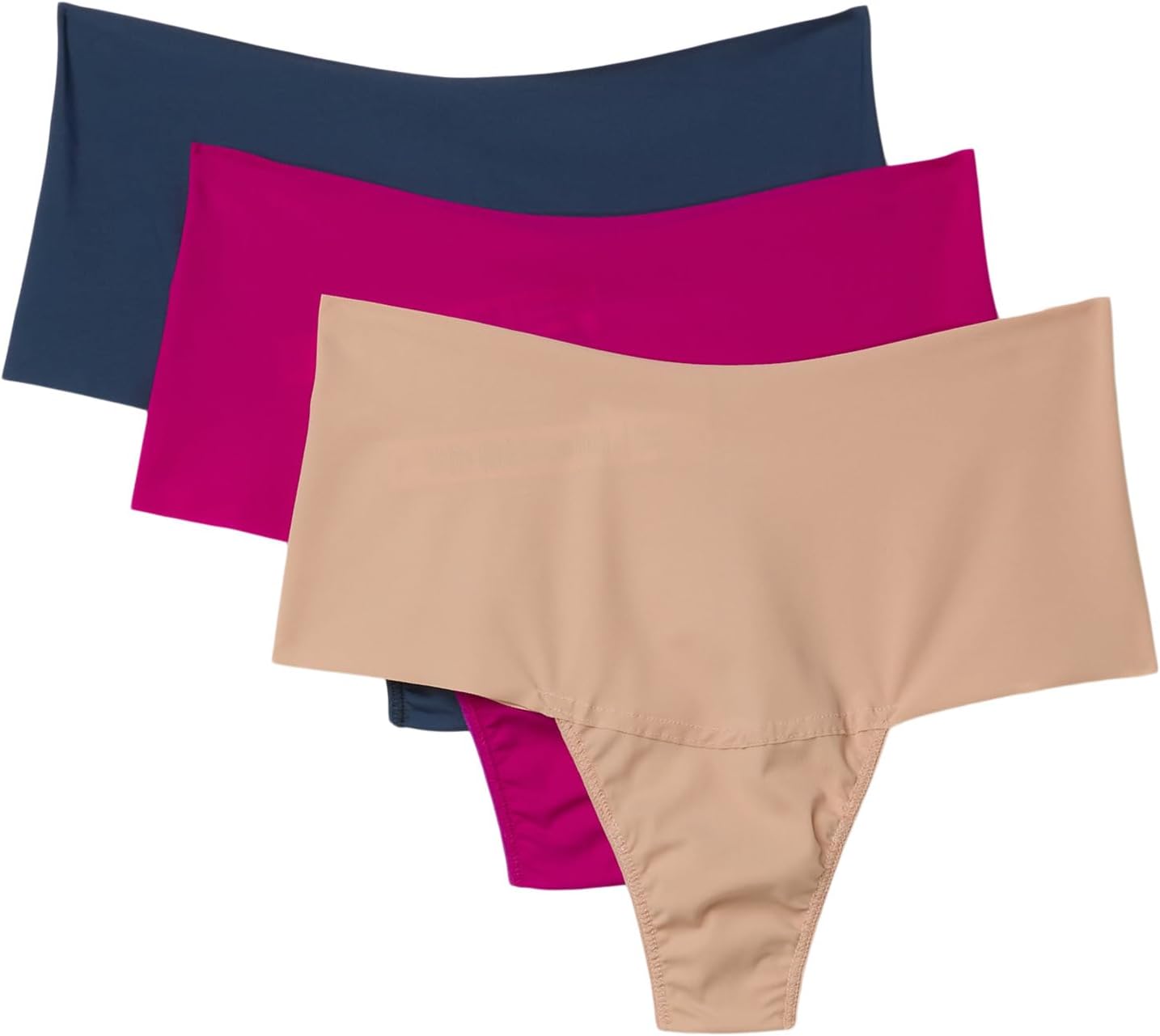 

Женские дышащие стринги с высокой талией, 3 шт. Hanky Panky, Nightshadow/Taupe/Hot Fuschia