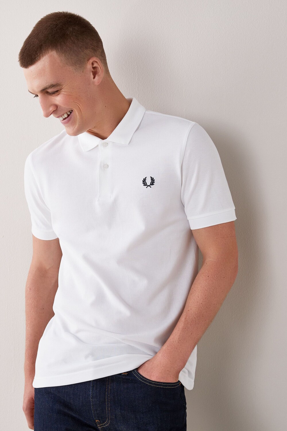 

Однотонная рубашка-поло Fred Perry, белый