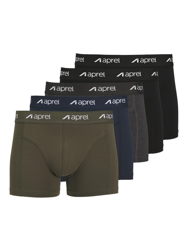 

Aprel Комплект из 5 трусов черного цвета