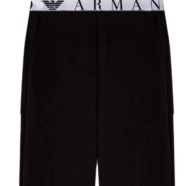 EA7 SS26 Вязаные спортивные штаны для женщин Emporio Armani, черный — фото 3