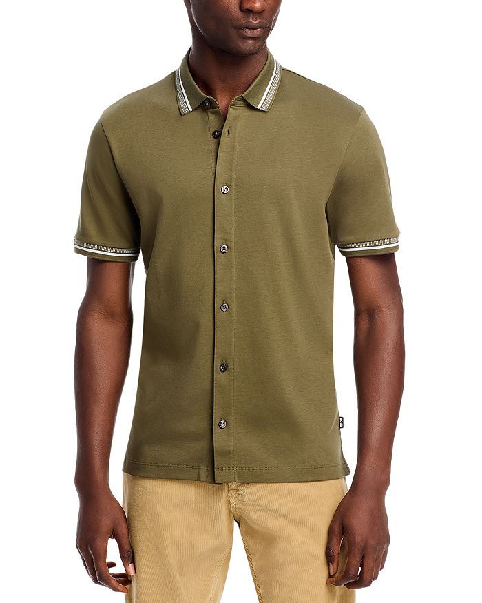 

Рубашка Puno Slim Fit с пуговицами спереди BOSS, зеленый