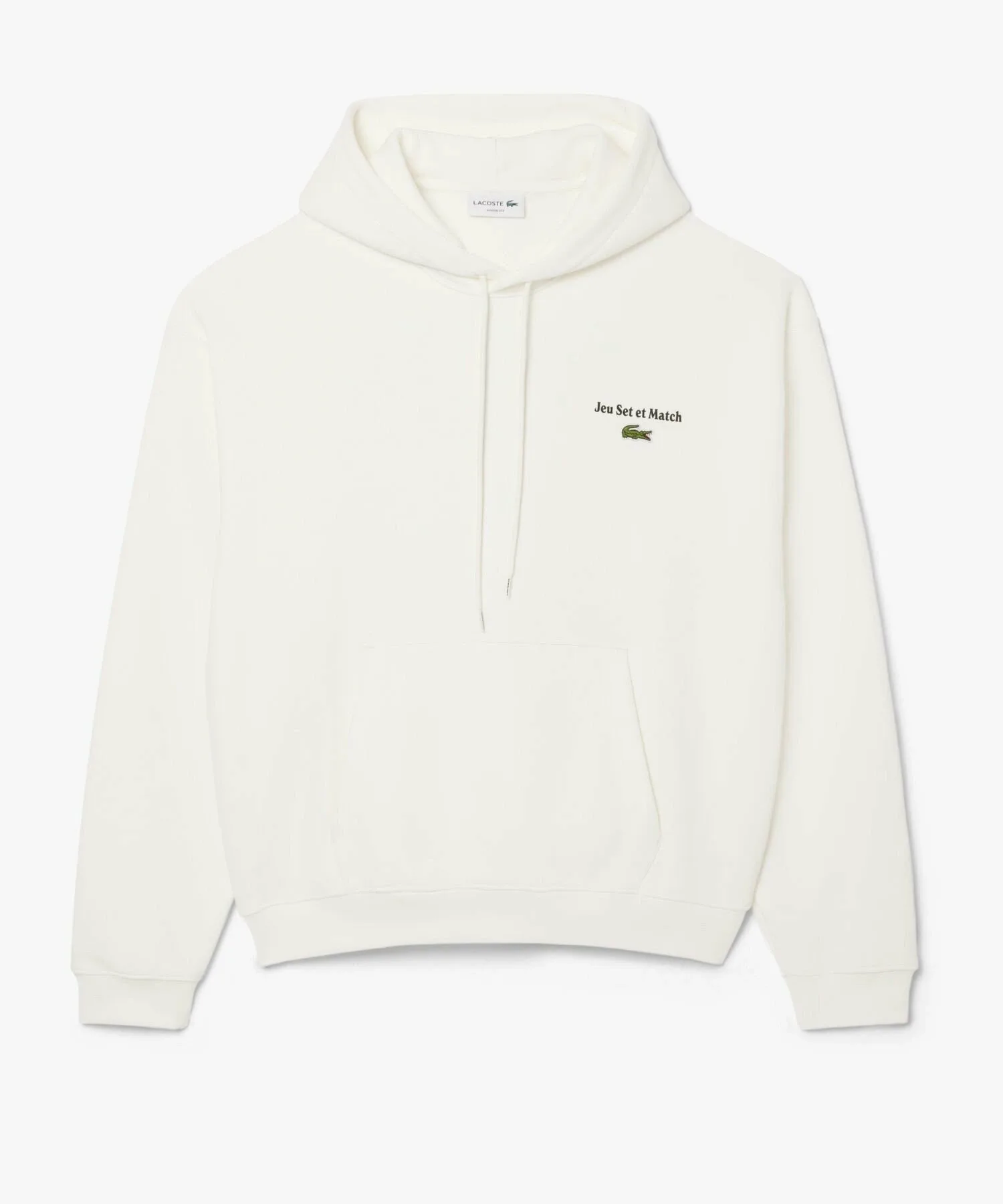 Толстовка с капюшоном и принтом на спине Jeu Set et Match LACOSTE, White — фото 4