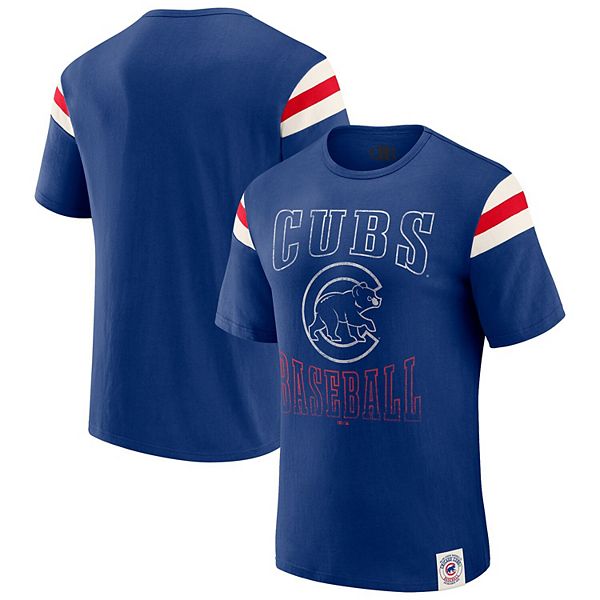

Мужская футболка chicago cubs с потертыми рукавами и полосками Darius Rucker Collection By Fanatics