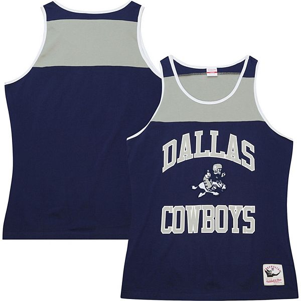 

Мужской топ navy/gray dallas cowboys heritage colorblock Mitchell & Ness