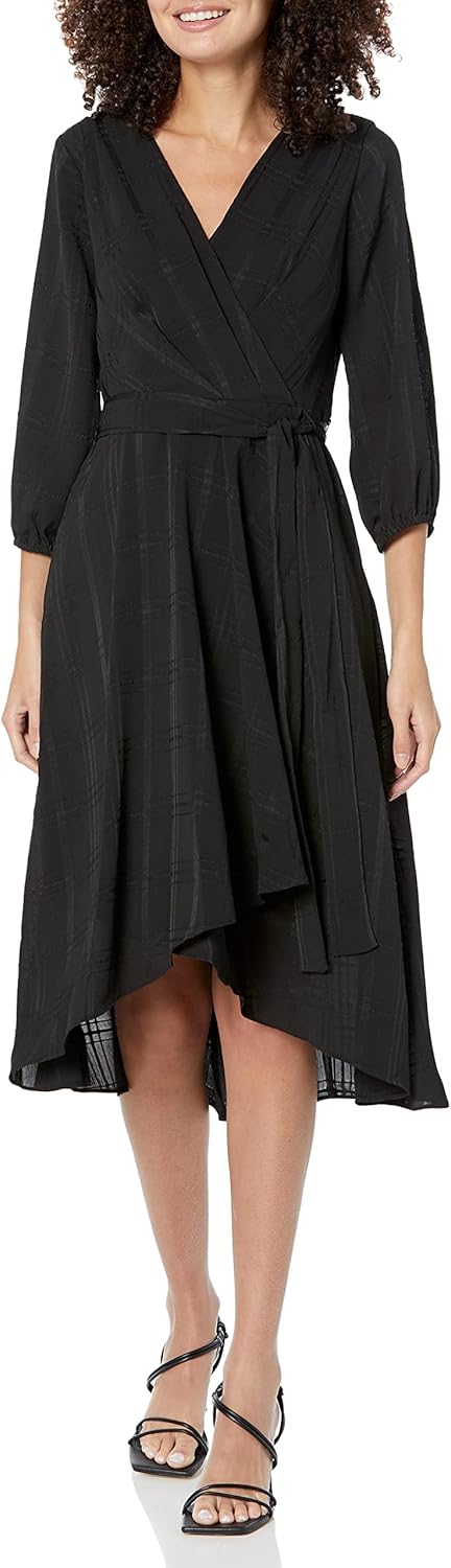 

Женское платье Tommy Hilfiger с асимметричным подолом и имитацией запаха, Black