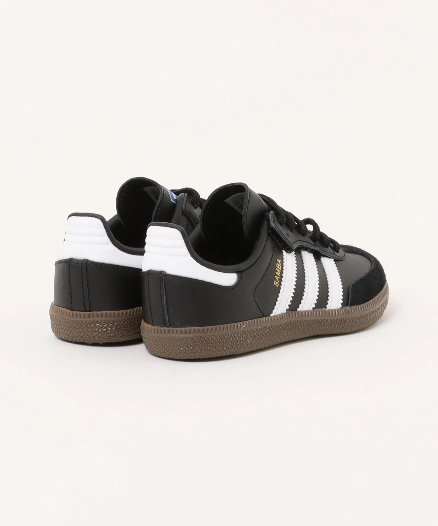 Детские кроссовки Adidas Samba OG CF EL кожаные чёрные — фото 2