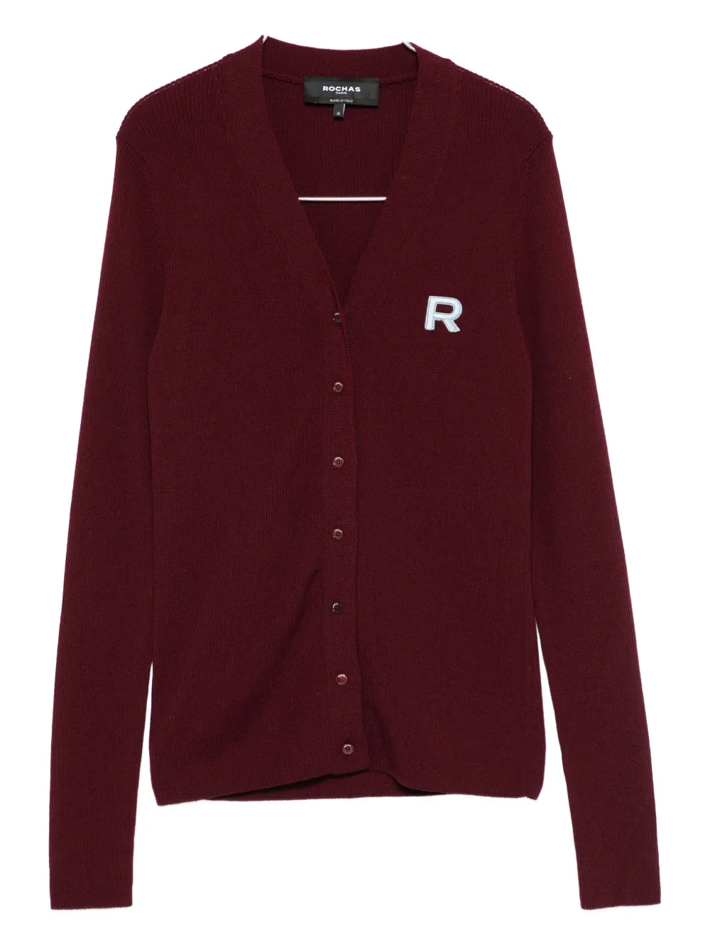 

Кардиган с нашивкой-логотипом Rochas, красный