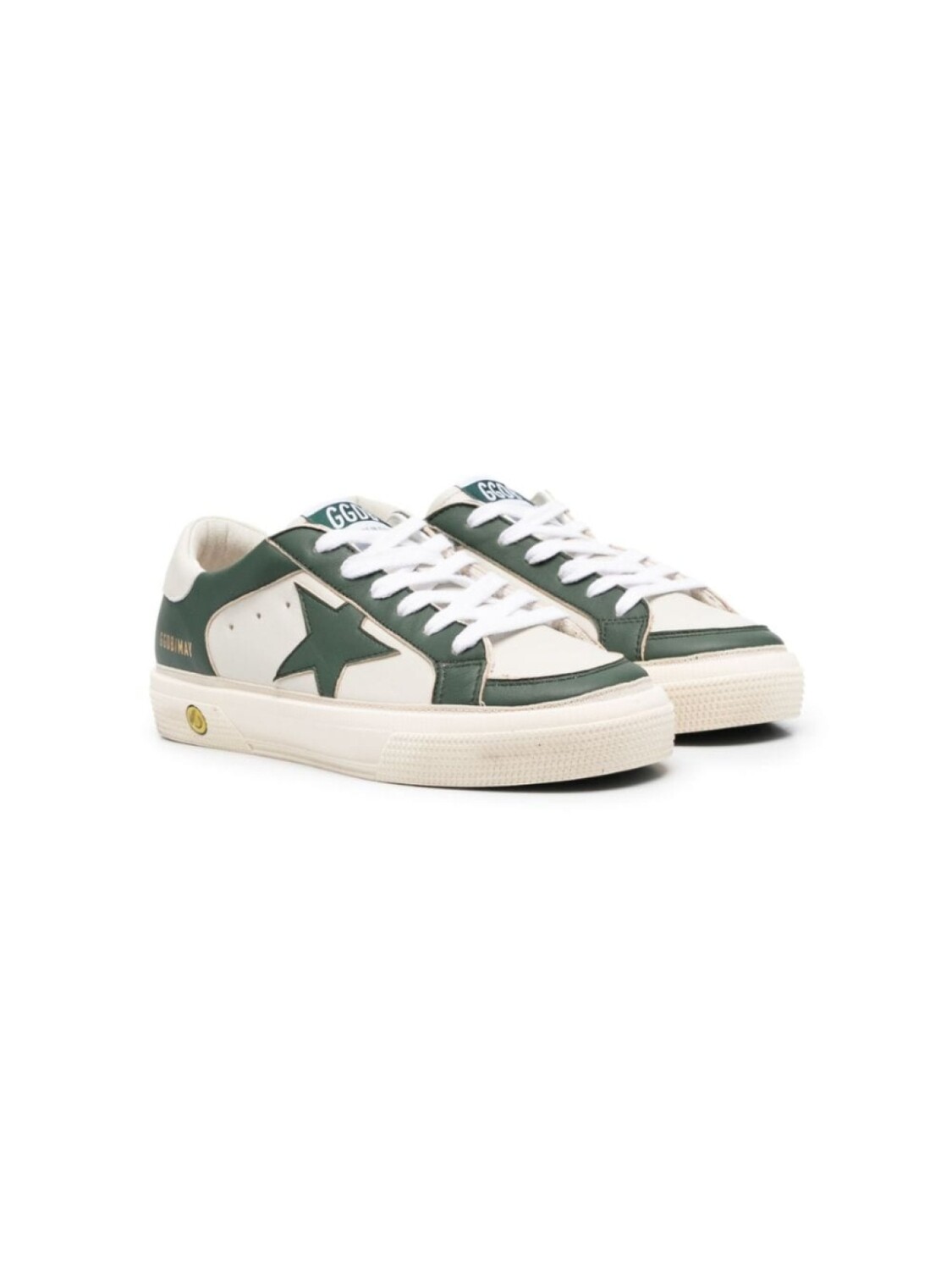

Golden Goose Kids кеды May с нашивками, зеленый