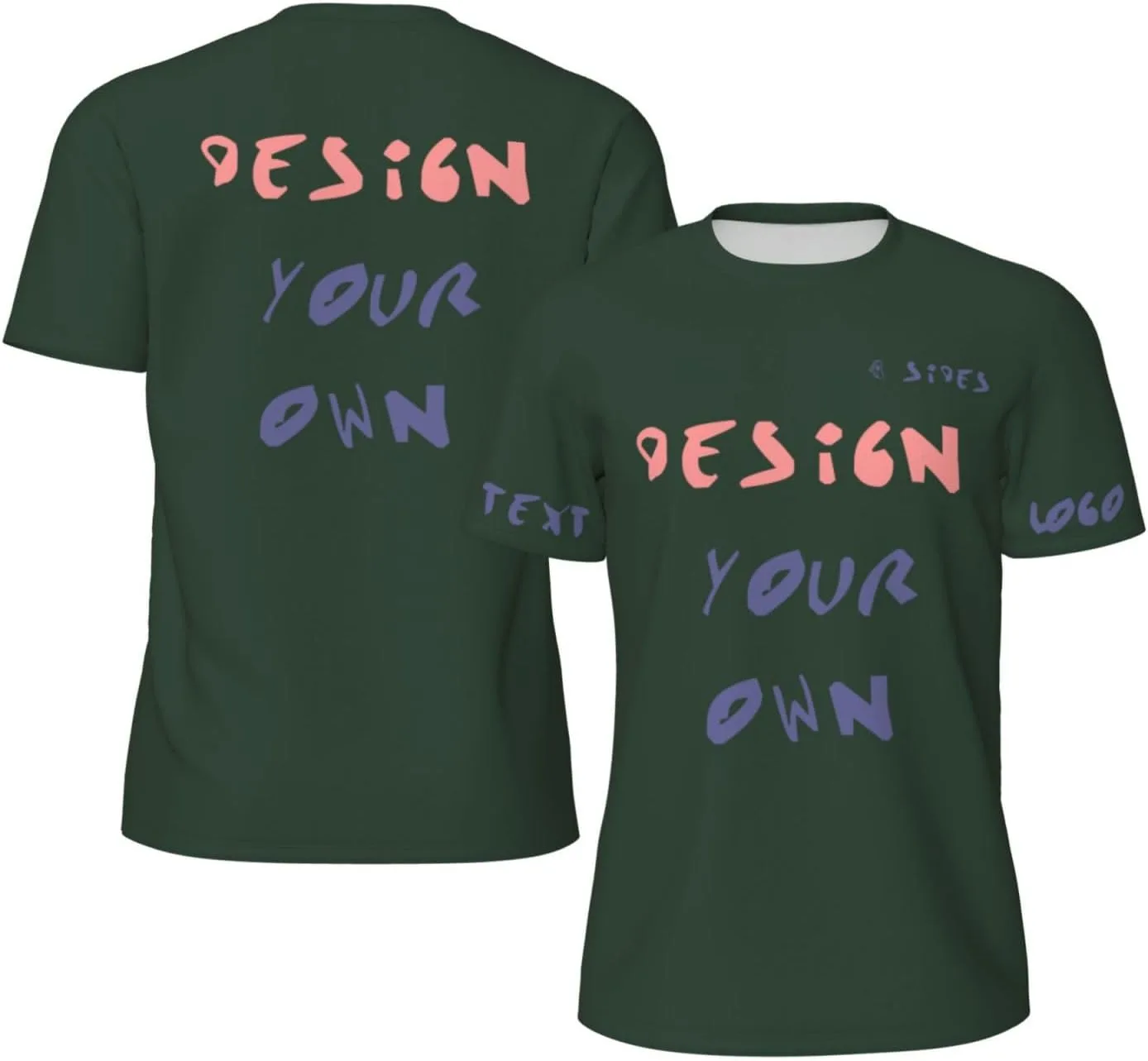 

Футболка Custom с принтом на 4 сторонах