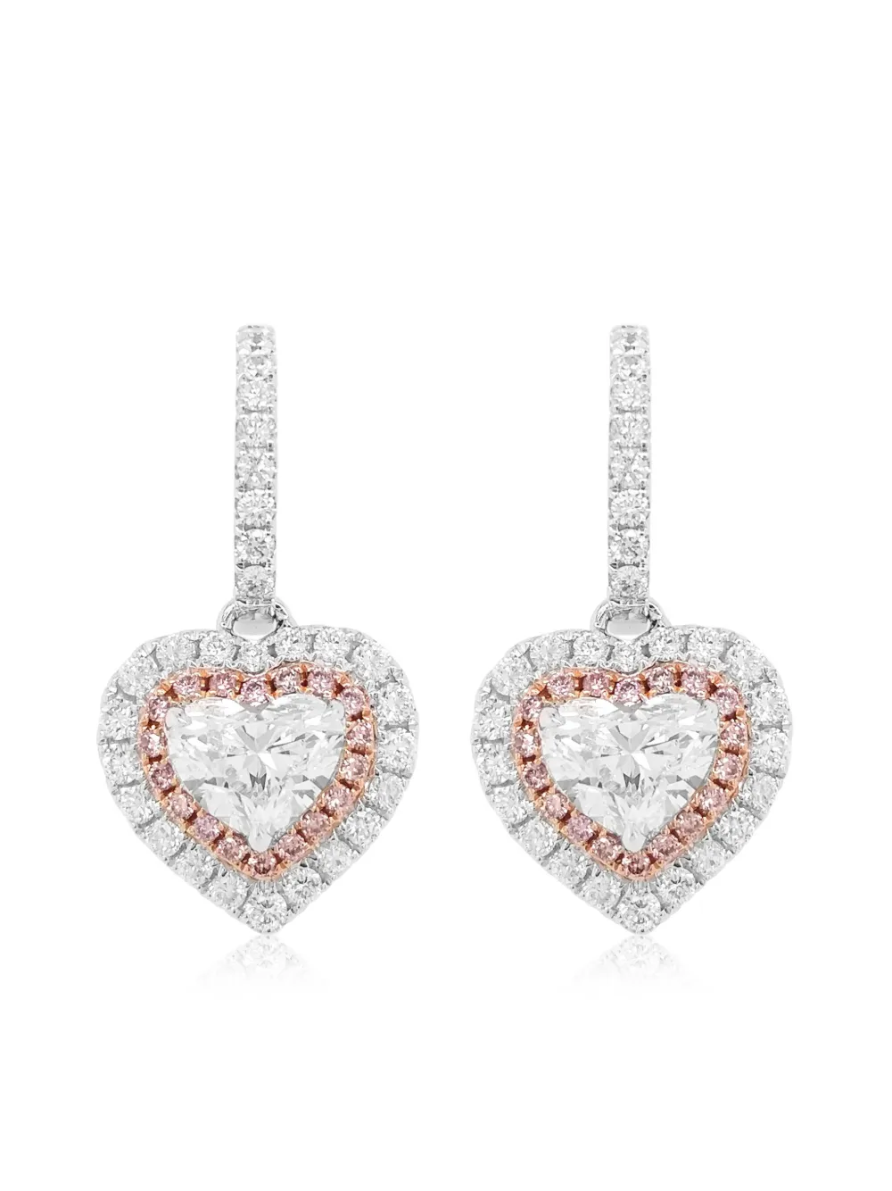 

Серьги-подвески из белого золота с бриллиантами HYT Jewelry, серебяный