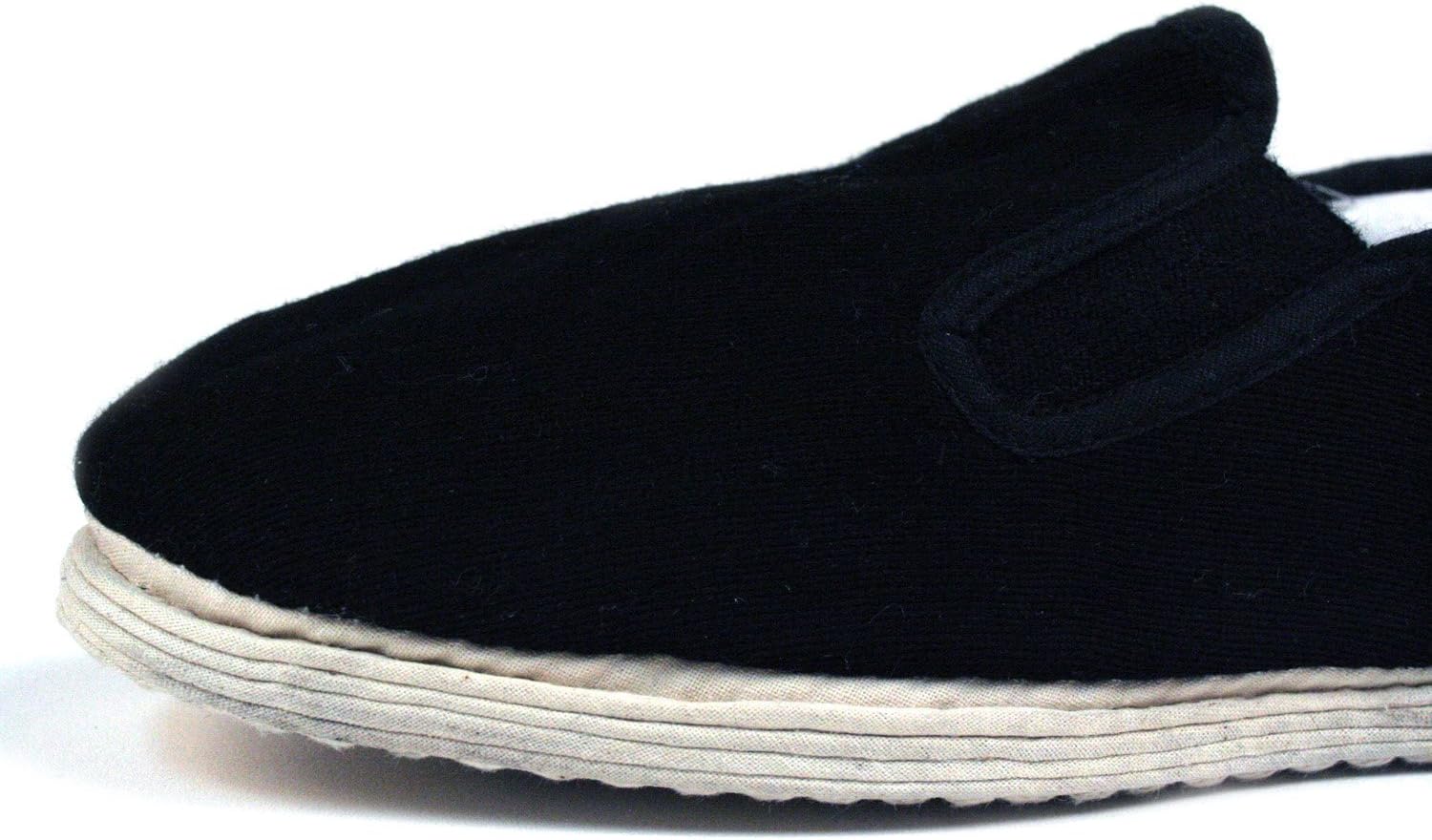 Ace Martial Arts Supply Kung Fu Closed Toe Slip On Shoes -Cotton Sole, Brown Rubber Sole and Yellow Bubble Gum Sole — фото 4