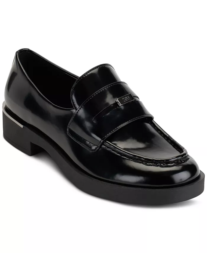 Женские лоферы Ivette Slip-On Penny без шнуровки DKNY, черный