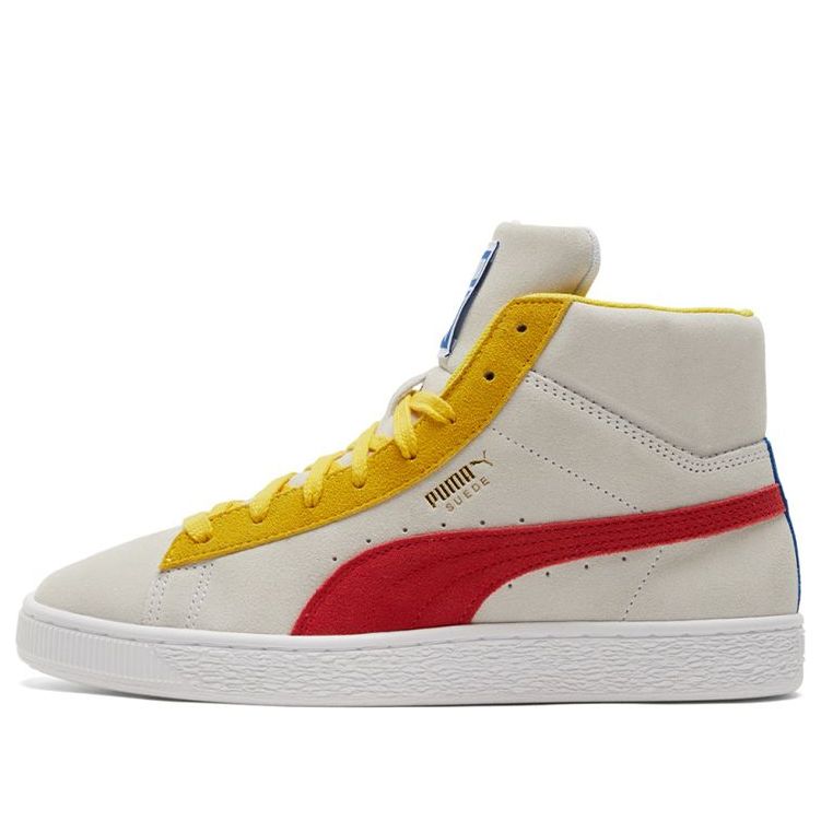 

Кеды PUMA Suede Mid 21 'White Red Lemon', кремовый