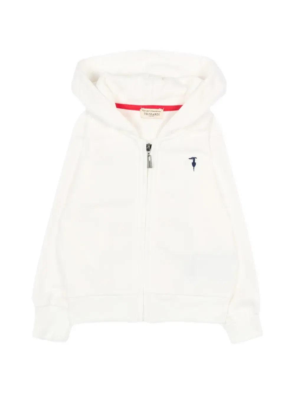 Толстовка с капюшоном на молнии Trussardi Junior, белый